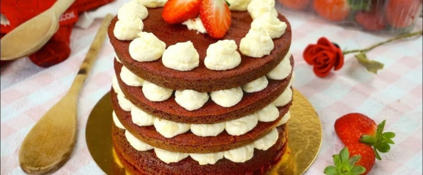 Red velvet nude cake