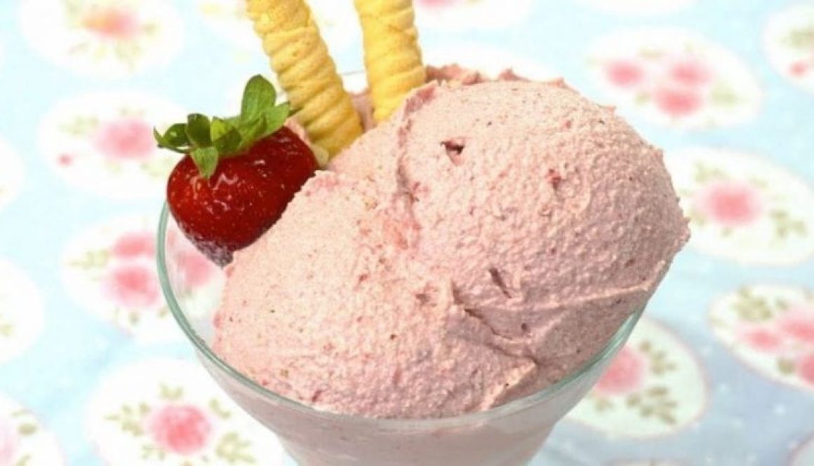helado de fresa casero saludable